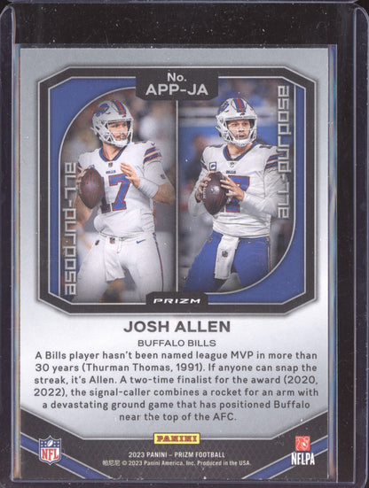 Josh Allen 2023 Panini Prizm All-Purpose Silver