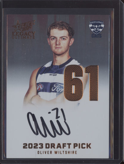 Oliver Wiltshire 2024 Select Legacy Ultimate Draft Pick Signature Copper RC /175