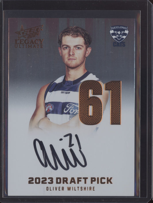 Oliver Wiltshire 2024 Select Legacy Ultimate Draft Pick Signature Copper RC /175