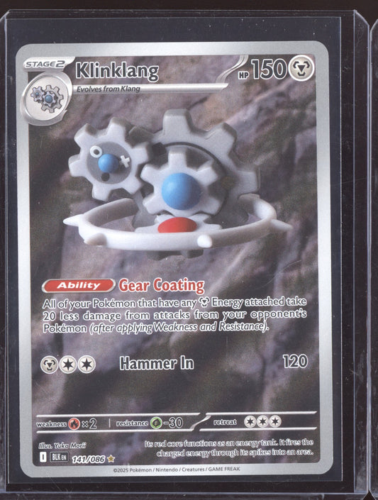Klinklang 2025 Pokemon Black Bolt Illustration Rare 141/086