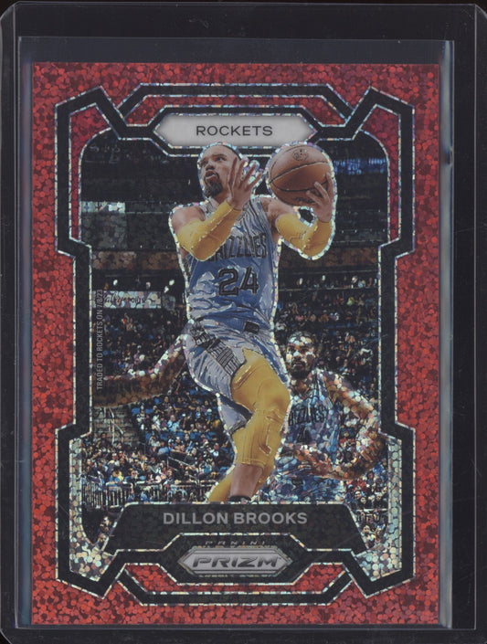 Dillon Brooks 2023-24 Panini Prizm Red Sparkle