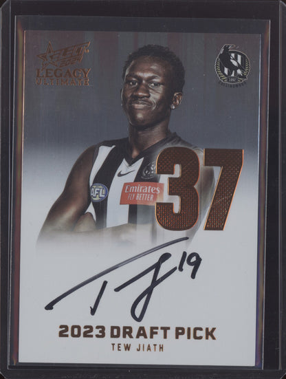 Tew Jiath 2024 Select Legacy Ultimate Draft Pick Signature Copper RC 43/175
