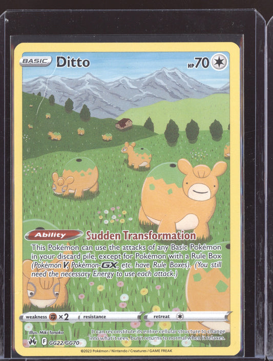 Ditto 2023 Pokemon Crown Zenith Trainer Gallery Holo Rare GG22/GG70