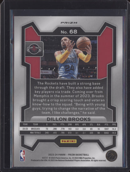 Dillon Brooks 2023-24 Panini Prizm Red Sparkle