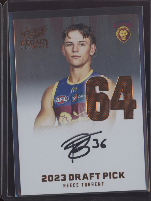 Reece Torrent 2024 Select Legacy Ultimate Draft Pick Signature Copper RC 26/175