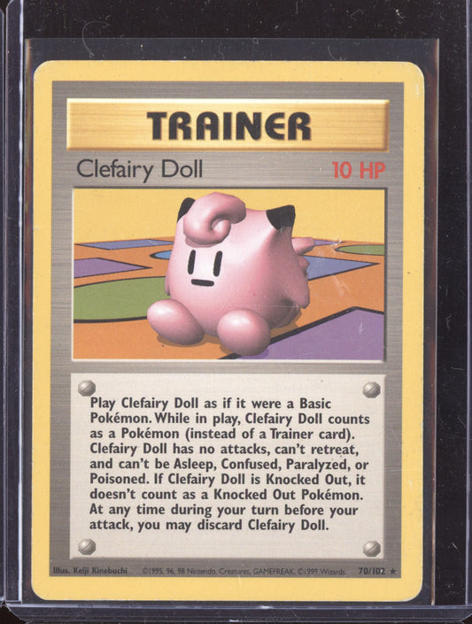 Clefairy Doll 1999 Pokemon Base Set Rare 070/102