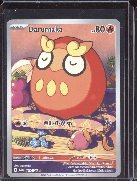 Darumaka 2025 Pokemon Black Bolt Illustration Rare 097/086