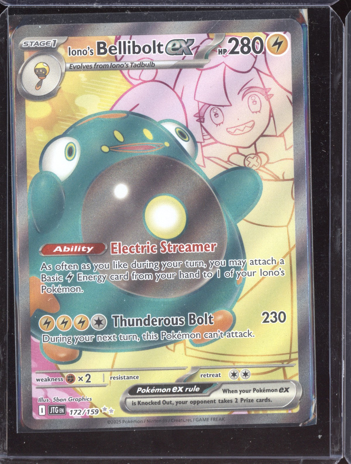 Iono's Bellibolt ex 2025 Pokemon Journey Together Illustration Rare 172/159