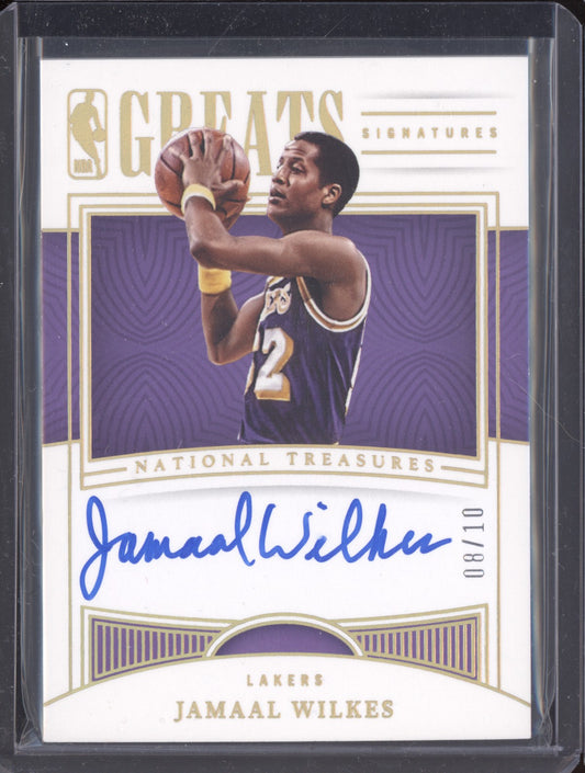 Jamaal Wilkes 2022-23 Panini National Treasures NBA Greats Auto Gold 8/10