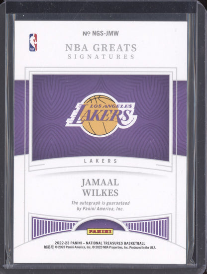 Jamaal Wilkes 2022-23 Panini National Treasures NBA Greats Auto Gold 8/10