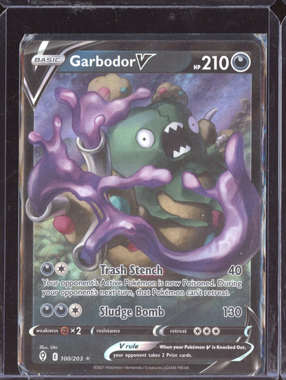 Garbodor V 2021 Pokemon Evolving Skies Holo Rare V 100/203