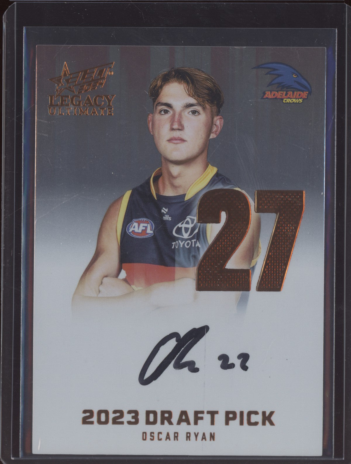 Oscar Ryan 2024 Select Legacy Ultimate Draft Pick Signature Copper RC 137/175