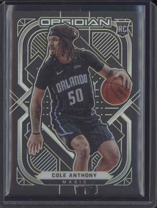Cole Anthony 2020-21 Panini Obsidian Yellow Electric Etch RC 2/10