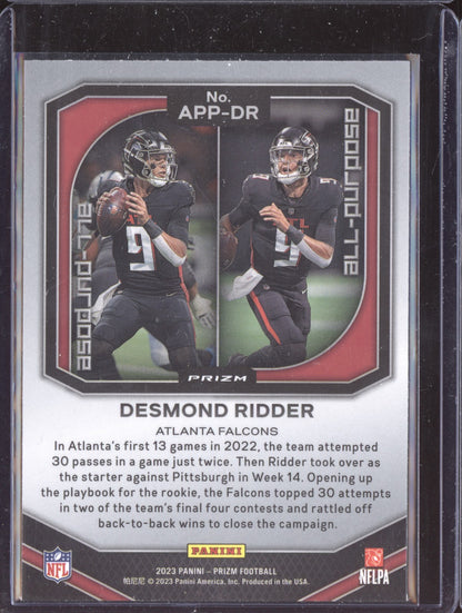Desmond Ridder 2023 Panini Prizm All-Purpose Silver