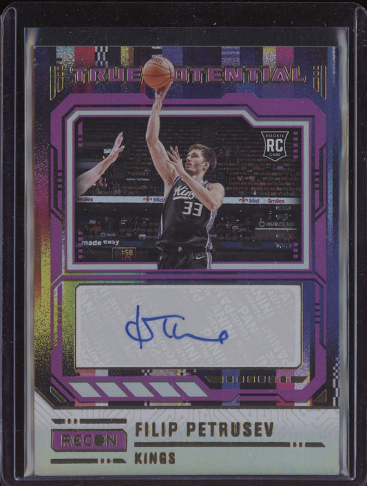 Filip Petrusev 2023-24 Panini Recon True Potential Auto RC