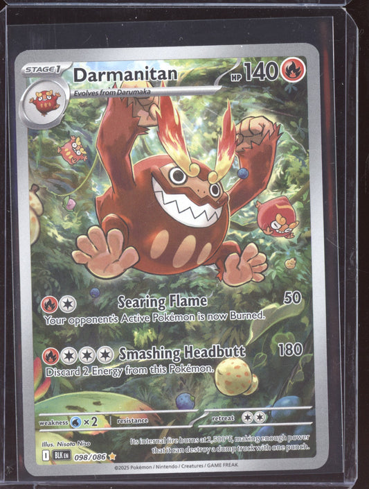 Darmanitan 2025 Pokemon Black Bolt Illustration Rare 098/086