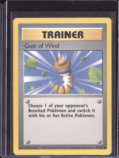 Gust of Wind 1999 Pokemon Base Set Common 093/102