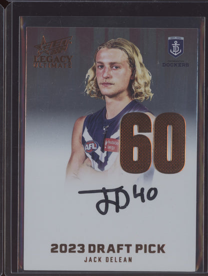 Jack Delean 2024 Select Legacy Ultimate Draft Pick Signature Copper RC 137/175