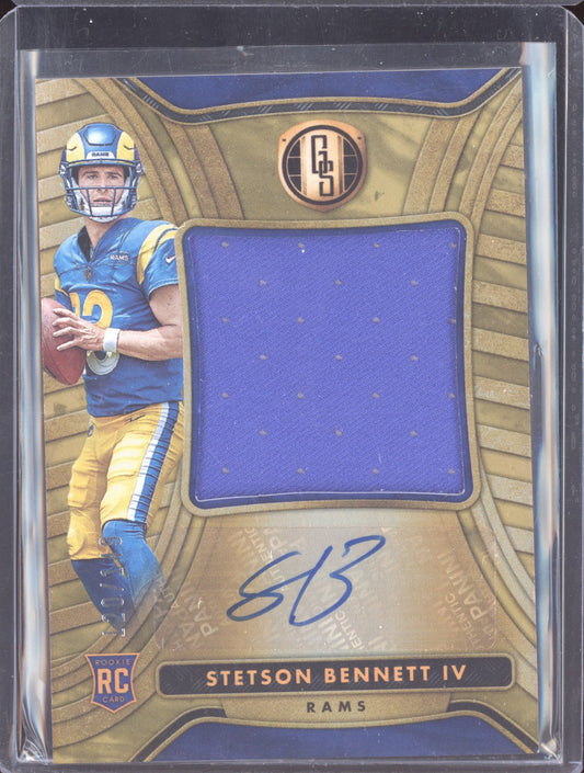 Stetson Bennett IV 2023 Panini Gold Standard Rookie Jersey Auto RC 120/149