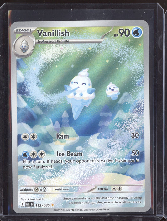 Vanillish 2025 Pokemon White Flare Illustration Rare 112/086