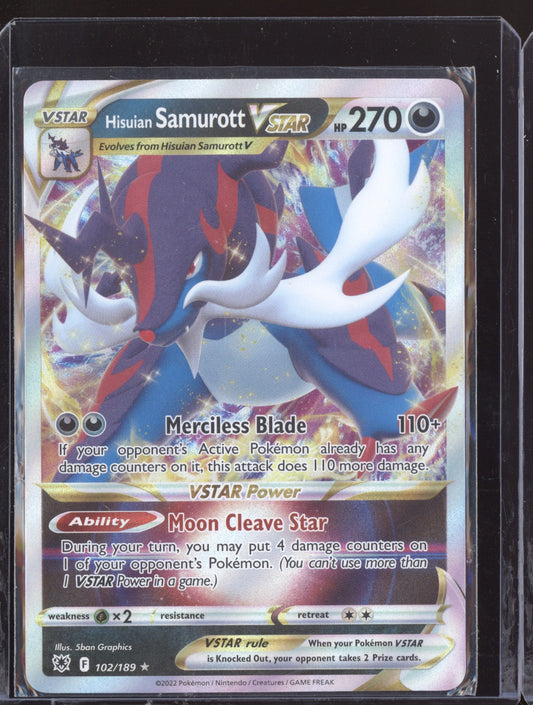 Hisuian Samurott VSTAR 2022 Pokemon Astral Radiance Holo Rare VSTAR 102/189