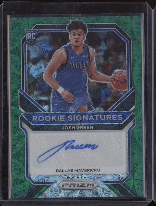Josh Green 2020-21 Panini Prizm Rookie Signatures Green Choice RC 2/8