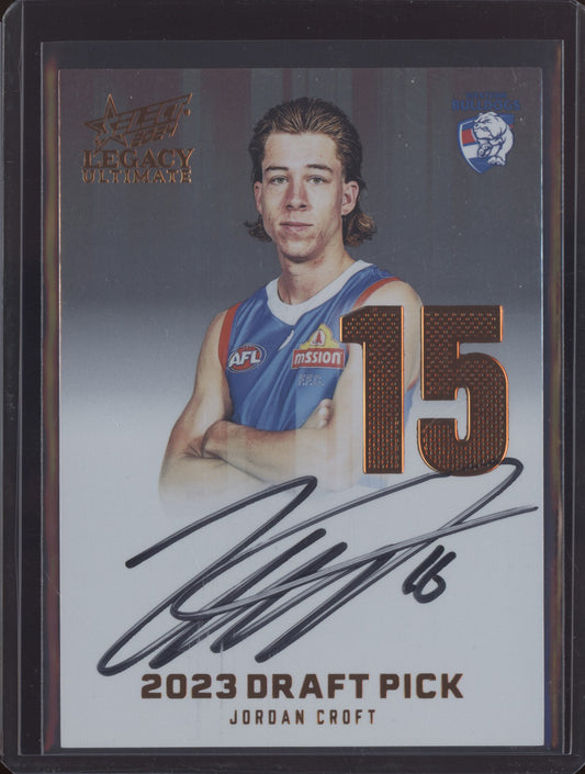 Jordan Croft 2024 Select Legacy Ultimate Draft Pick Signature Copper RC 168/175
