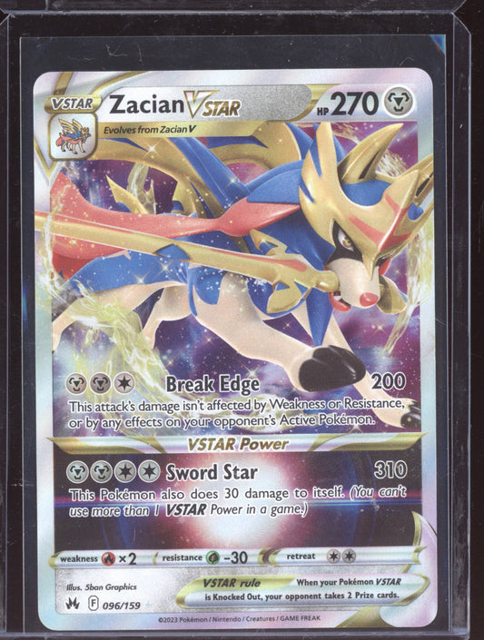 Zacian VSTAR 2023 Pokemon Crown Zenith Holo Rare VSTAR 096/159