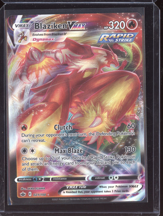 Blaziken VMAX 2021 Pokemon Chilling Reign Holo Rare VMAX 021/198