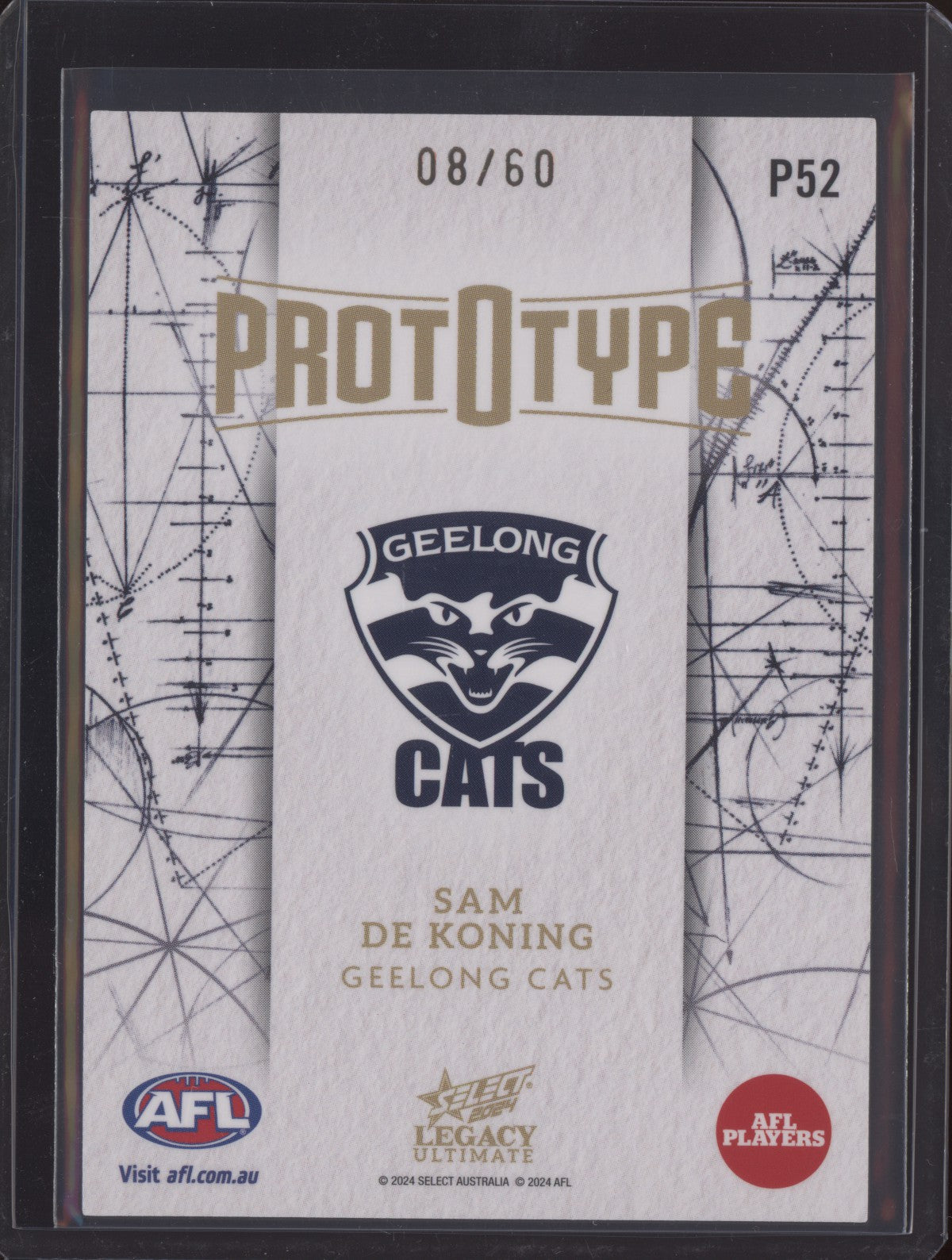 Sam De Koning 2024 Select Legacy Ultimate Prototype Low 08/60