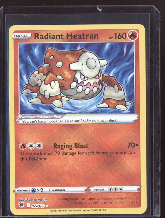Radiant Heatran 2022 Pokemon Astral Radiance Radiant Rare 027/189