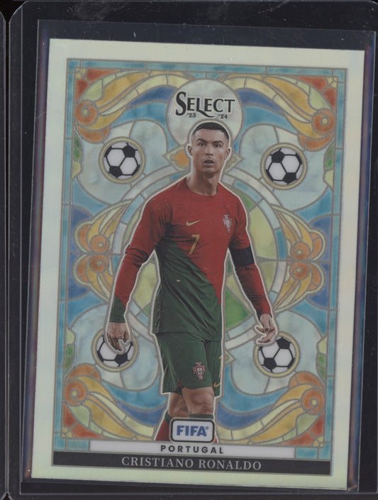 Cristiano Ronaldo 2023-24 Panini Select FIFA Stained Glass