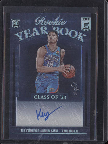 Keyontae Johnson 2023-24 Panini Donruss Elite Rookie Yearbook Auto Black RC 1/1