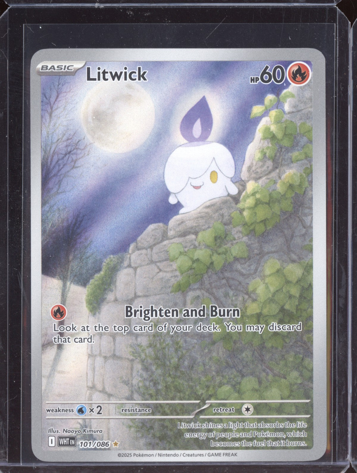Litwick 2025 Pokemon White Flare Illustration Rare 101/086