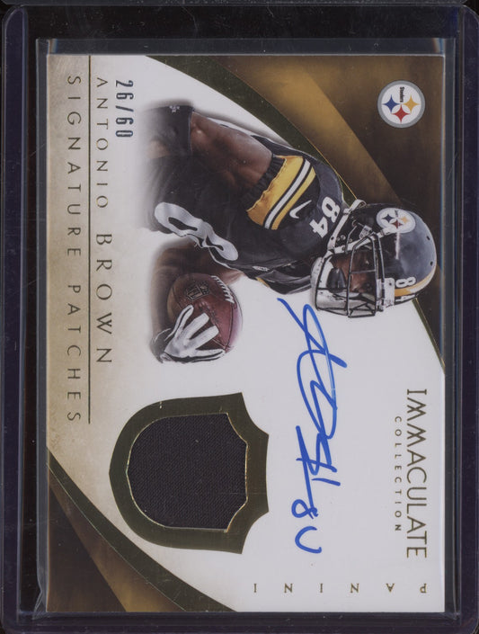 Antonio Brown 2014 Panini Immaculate Signature Patches Auto 26/60