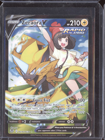 Zeraora V 2022 Pokemon Silver Tempest Trainer Gallery Holo Rare V TG16/TG30