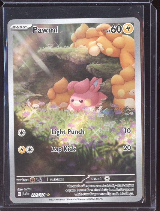 Pawmi 2024 Pokemon Paldean Fates Illustration Rare 226/091