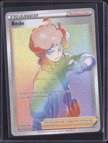 Bede 2020 Pokemon Sword & Shield Rainbow Rare 207/202