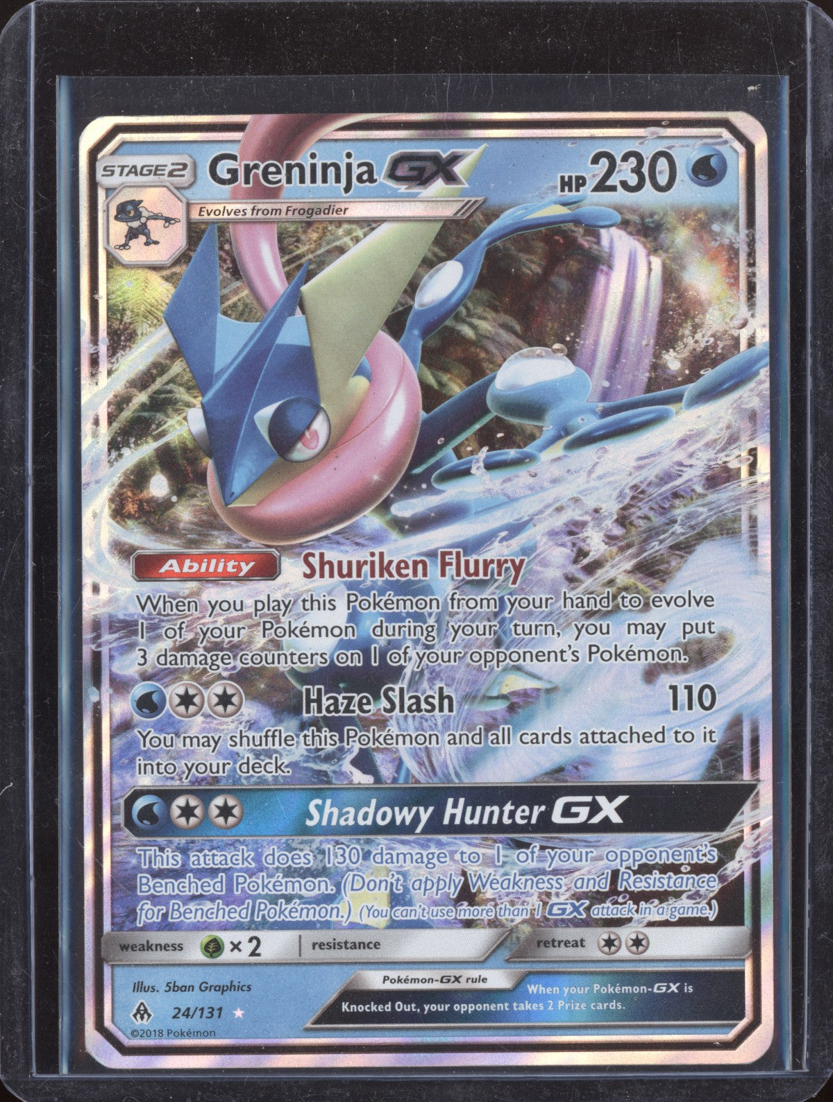 Greninja-GX 2018 Pokemon Forbidden Light Rare Holo 024/131