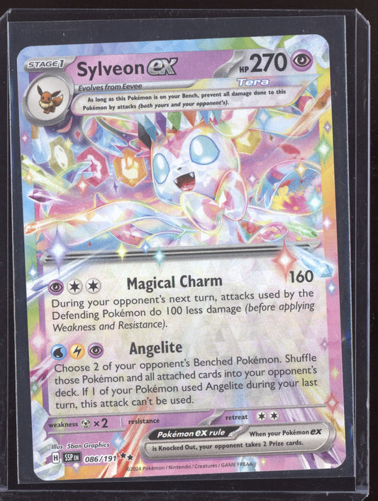 Sylveon ex 2024 Pokemon Surging Sparks Double Rare 086/191