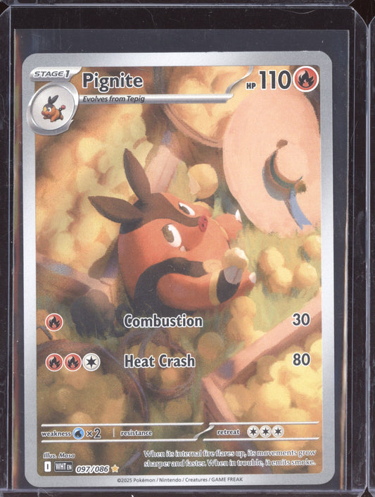 Pignite 2025 Pokemon White Flare Illustration Rare 097/086
