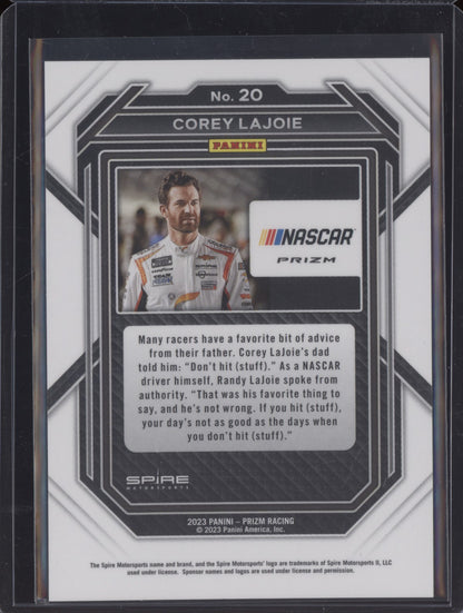 Corey Lajoie 2023 Panini Prizm Racing Red