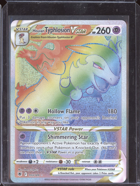 Hisuian Typhlosion VSTAR 2022 Pokemon Astral Radiance Rainbow Rare 193/189