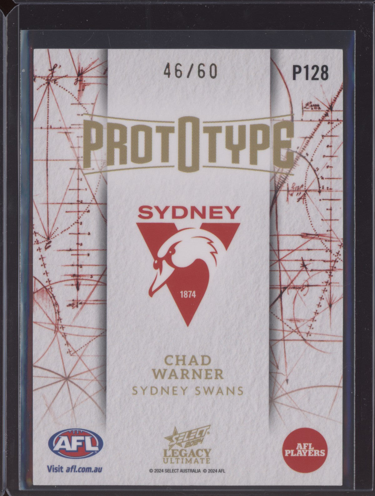 Chad Warner 2024 Select Legacy Ultimate Prototype 46/60