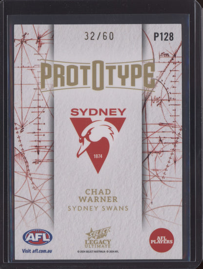Chad Warner 2024 Select Legacy Ultimate Prototype 32/60