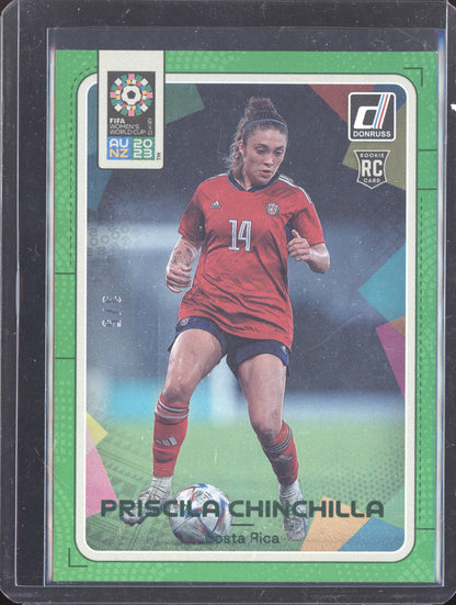 Priscila Chinchilla 2023 Panini Donruss Women's World Cup Green RC 3/5