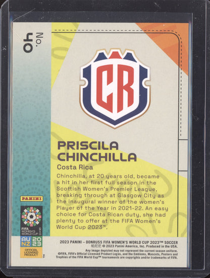 Priscila Chinchilla 2023 Panini Donruss Women's World Cup Green RC 3/5