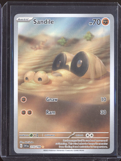 Sandile 2023 Pokemon Scarlet & Violet Illustration Rare 216/198