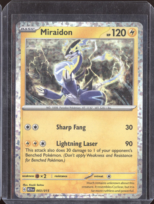 Miraidon 2023 Pokemon Mcdonalds Promo M24EN 003/015