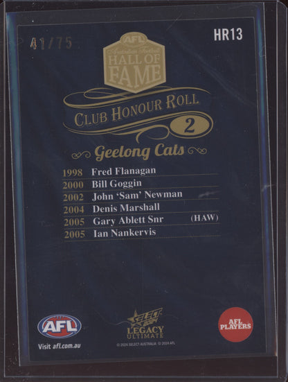 Geelong Cats 2 2024 Select Legacy Ultimate Hall of Fame Honour Roll 41/75